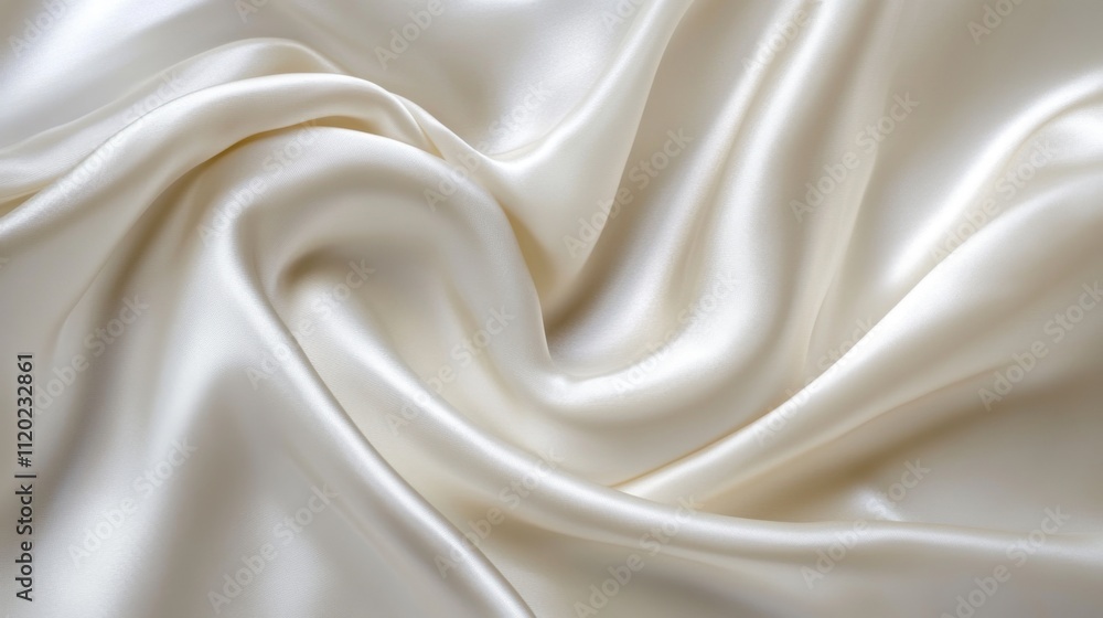 Graceful Flow - Captured Movement of Flying White Silk Fabric Graceful Flow - Captured Movement of Flying White Silk Fabric