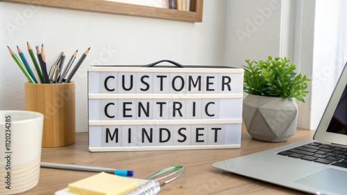 Customer Centric Mindset: A Desk Workspace Concept photo