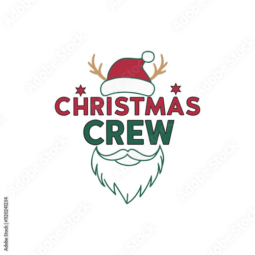 Christmas crew typography 