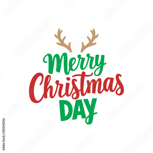 Merry Christmas day typography - 2