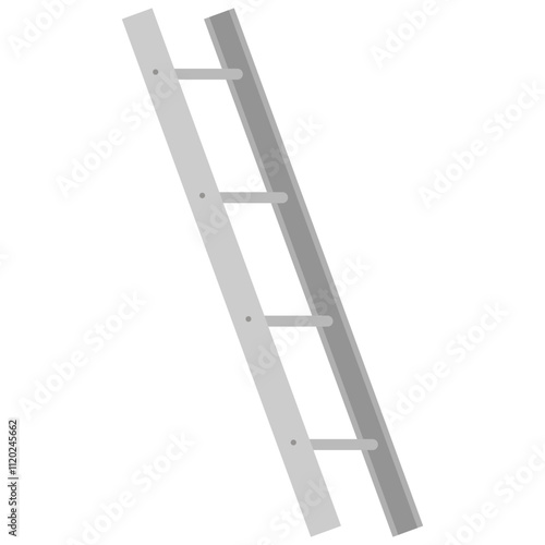 Silver ladder isolated illustration