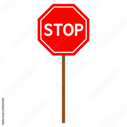 stop sign isolated illustration