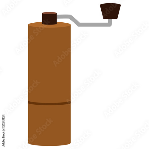 Brown Manual Coffee Grinder illustration