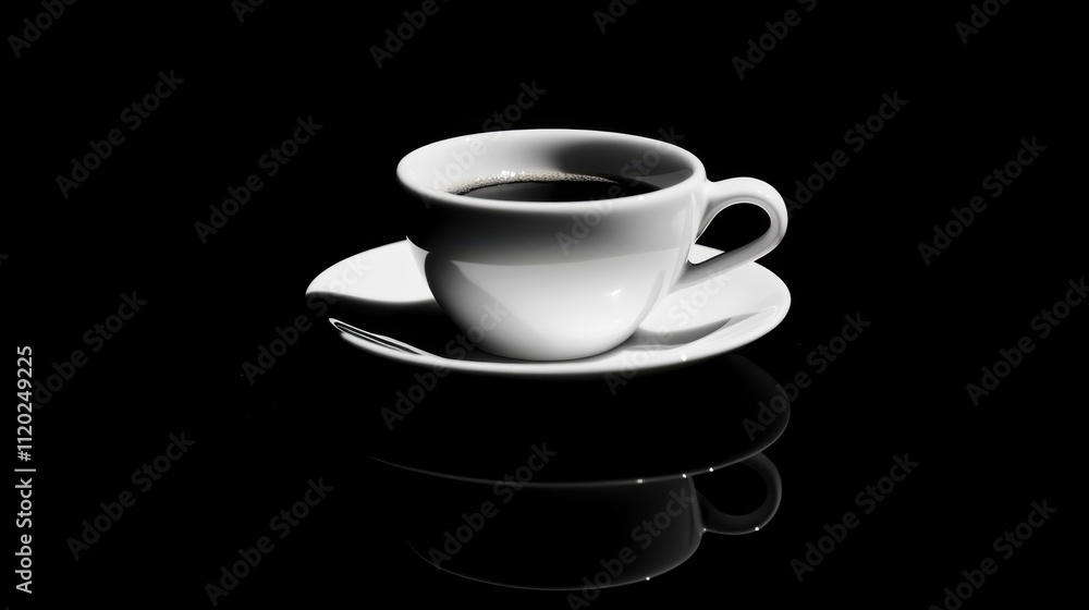 Rich Espresso Shot in Clean White Cup - Simple Culinary Elegance Rich Espresso Shot in Clean White Cup - Simple Culinary Elegance