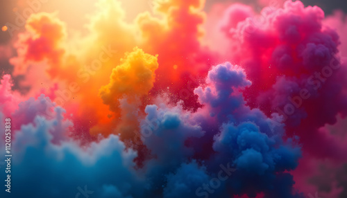 Exploding Color Clouds in Bold Hues