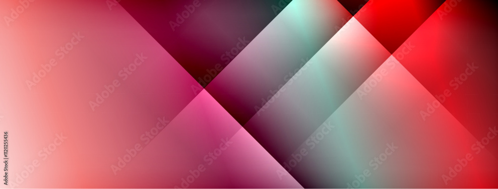Obraz premium Dynamic shadow lines with gradient colors geometric background