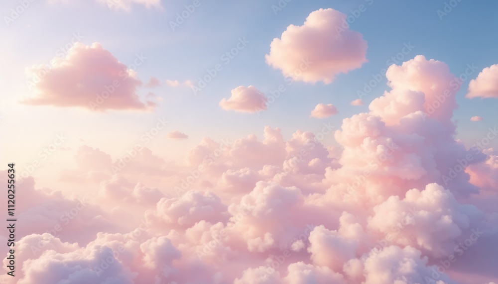 Lightheartedness above the clouds in a pastel sky Lightheartedness above the clouds in a pastel sky