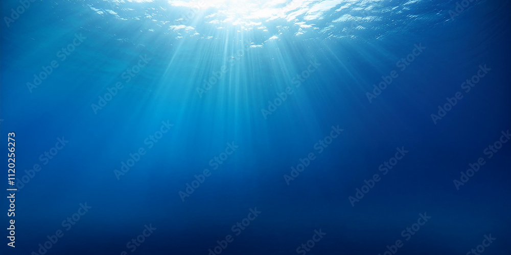 Fototapeta premium Sunrays Passing Through The Water Surface