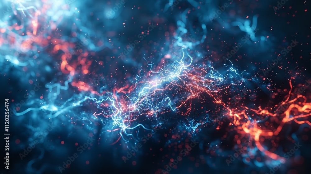 Modern abstract digital 3D background. Copy space. Based on Generative AI Modern abstract digital 3D background. Copy space. Based on Generative AI