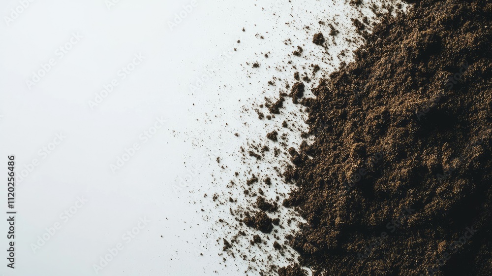 A close-up of dark soil dispersing against a light background, symbolizing growth and nature. A close-up of dark soil dispersing against a light background, symbolizing growth and nature.