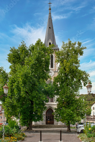 Eglise de Saint Jean Baptiste Church in Albertville in Southwest France, famous for hosting the 1992 Winter Olympics. photo