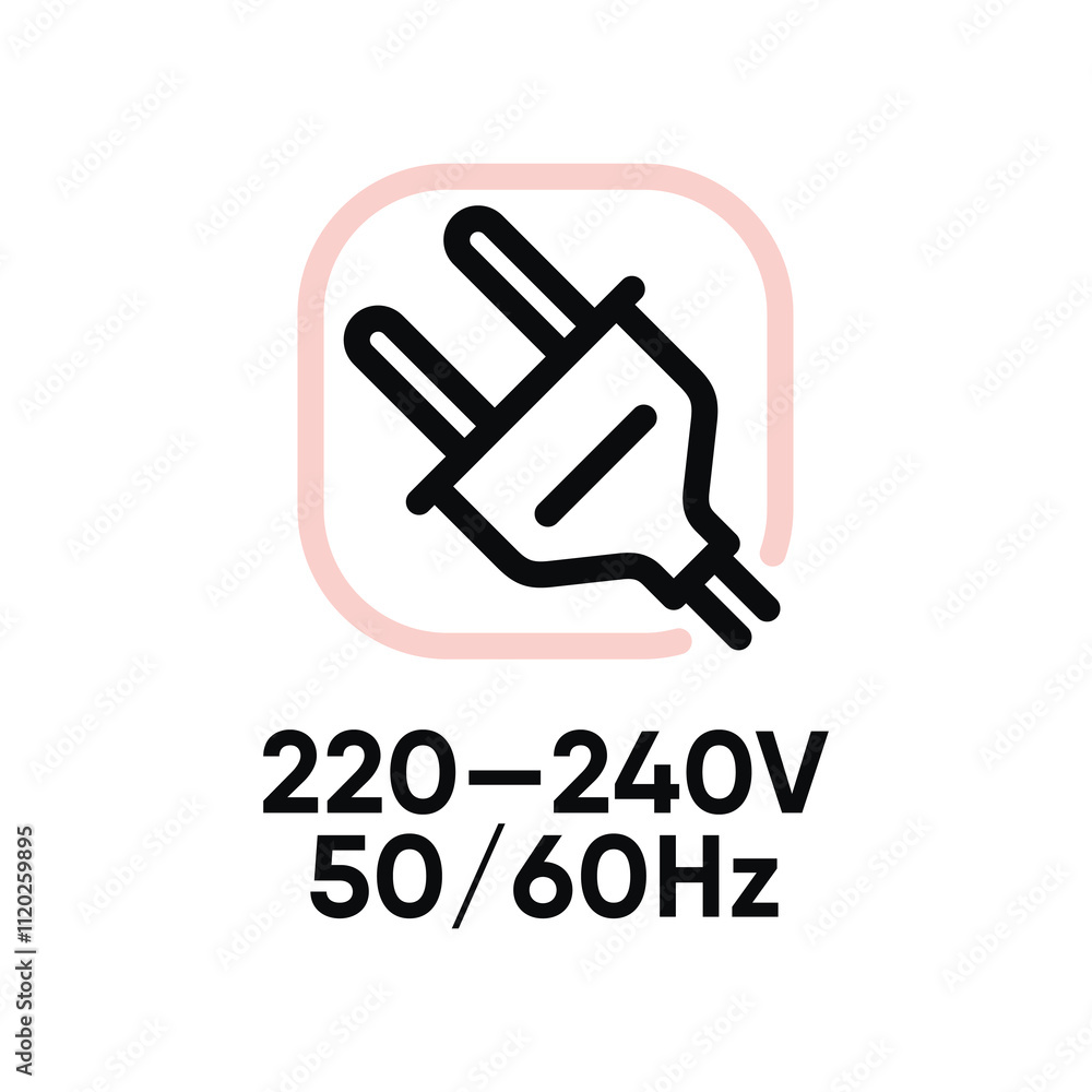 220-240V 50-60Hz information sign 220-240V 50-60Hz information sign