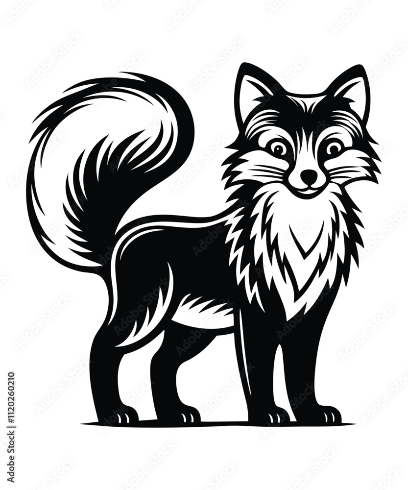 Fox silhouette vector illustrations Fox silhouette vector illustrations