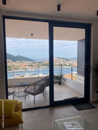 view of the sea from the window