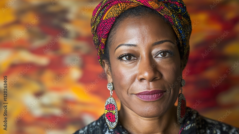 Celebrating black history month with a vibrant portrait of cultural heritage Celebrating black history month with a vibrant portrait of cultural heritage