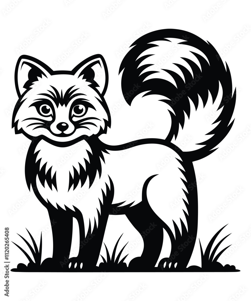 Fox silhouette vector illustrations Fox silhouette vector illustrations