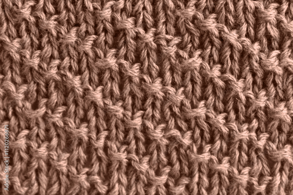 Mocha wool jersey with diagonal stripes. Color 2025 Mocha wool jersey with diagonal stripes. Color 2025