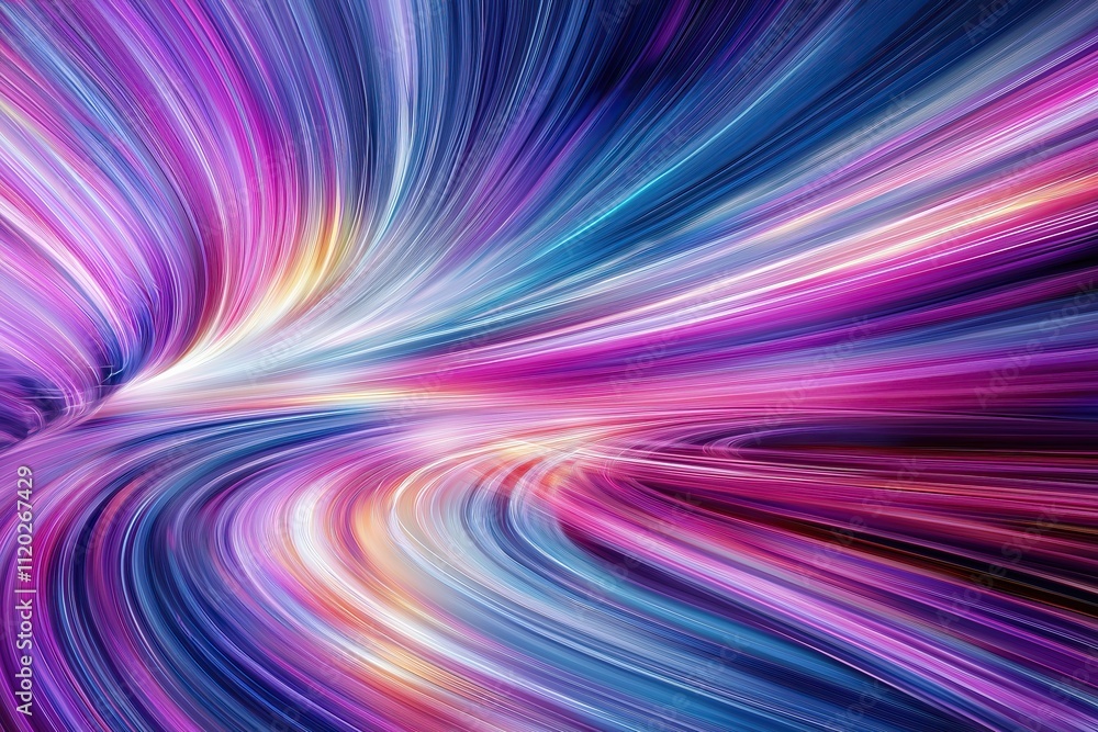 Abstract colorful light trails in vibrant hues of pink and blue Abstract colorful light trails in vibrant hues of pink and blue