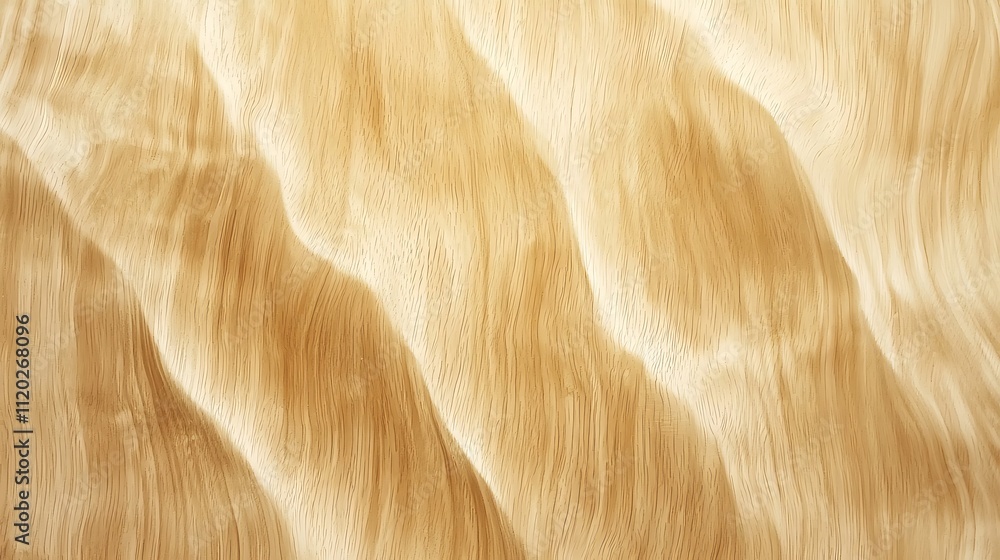 A wooden surface with a grainy texture, resembling the waves of a sandy beach A wooden surface with a grainy texture, resembling the waves of a sandy beach