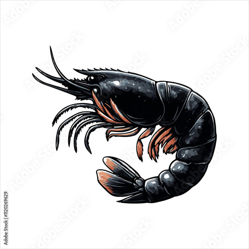 lobster on white background