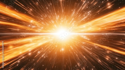 Stunning explosion of light and energy cosmic space