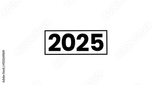 2024 simple text animation black color with white background