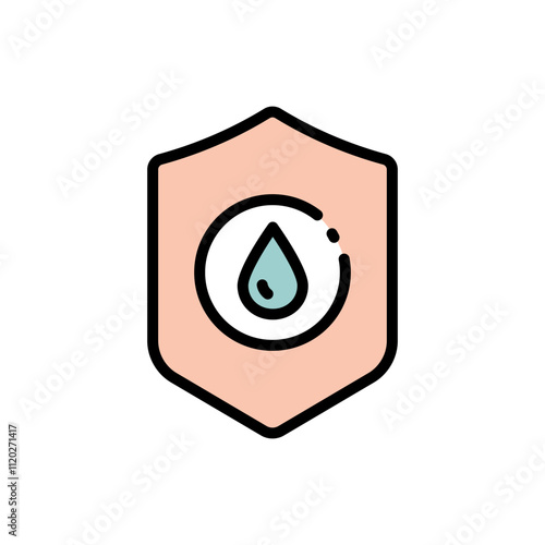 Filtration and purification water icon. Osmosis and desalination. Potable water. Simple sign of filter water vector icons for web design isolated on white background.