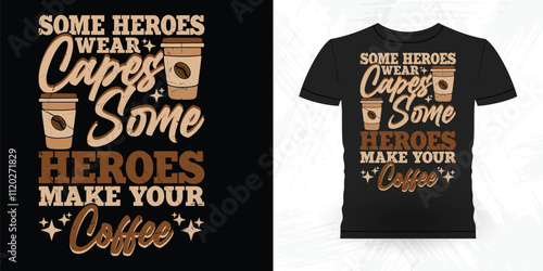 Funny Coffee Artists Retro Vintage Coffee Barista T-shirt Design