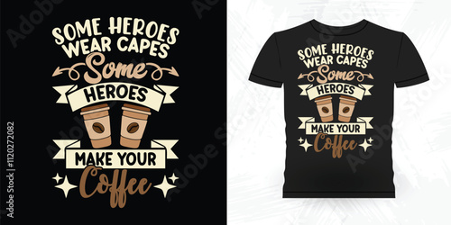 Funny Coffee Artists Retro Vintage Coffee Barista T-shirt Design