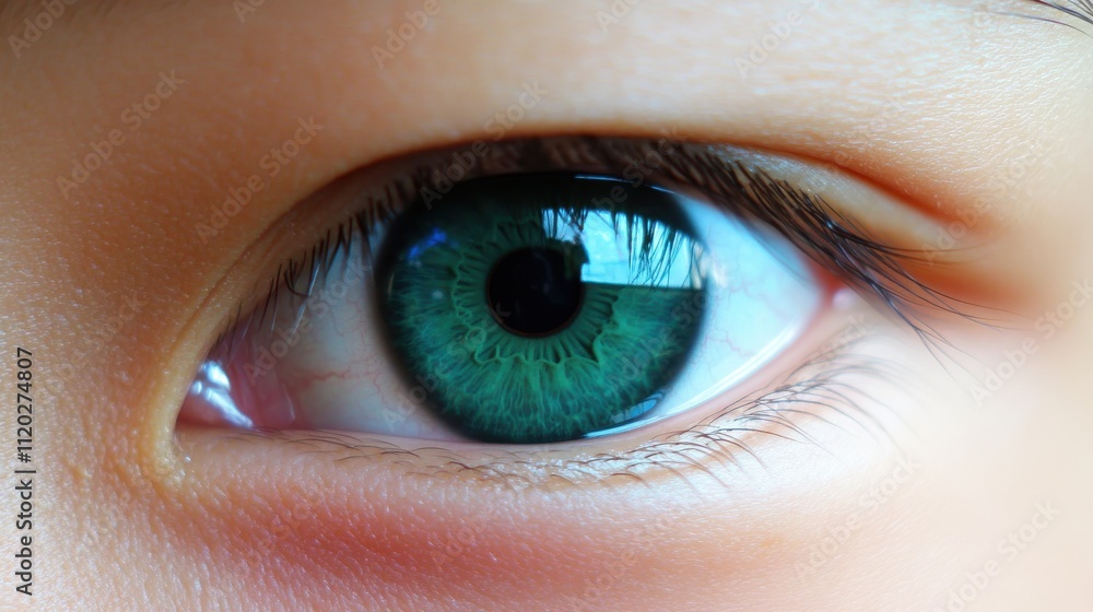 A striking teal eye of a Southeast Asian person, glowing with radiant clarity and smooth gradients A striking teal eye of a Southeast Asian person, glowing with radiant clarity and smooth gradients