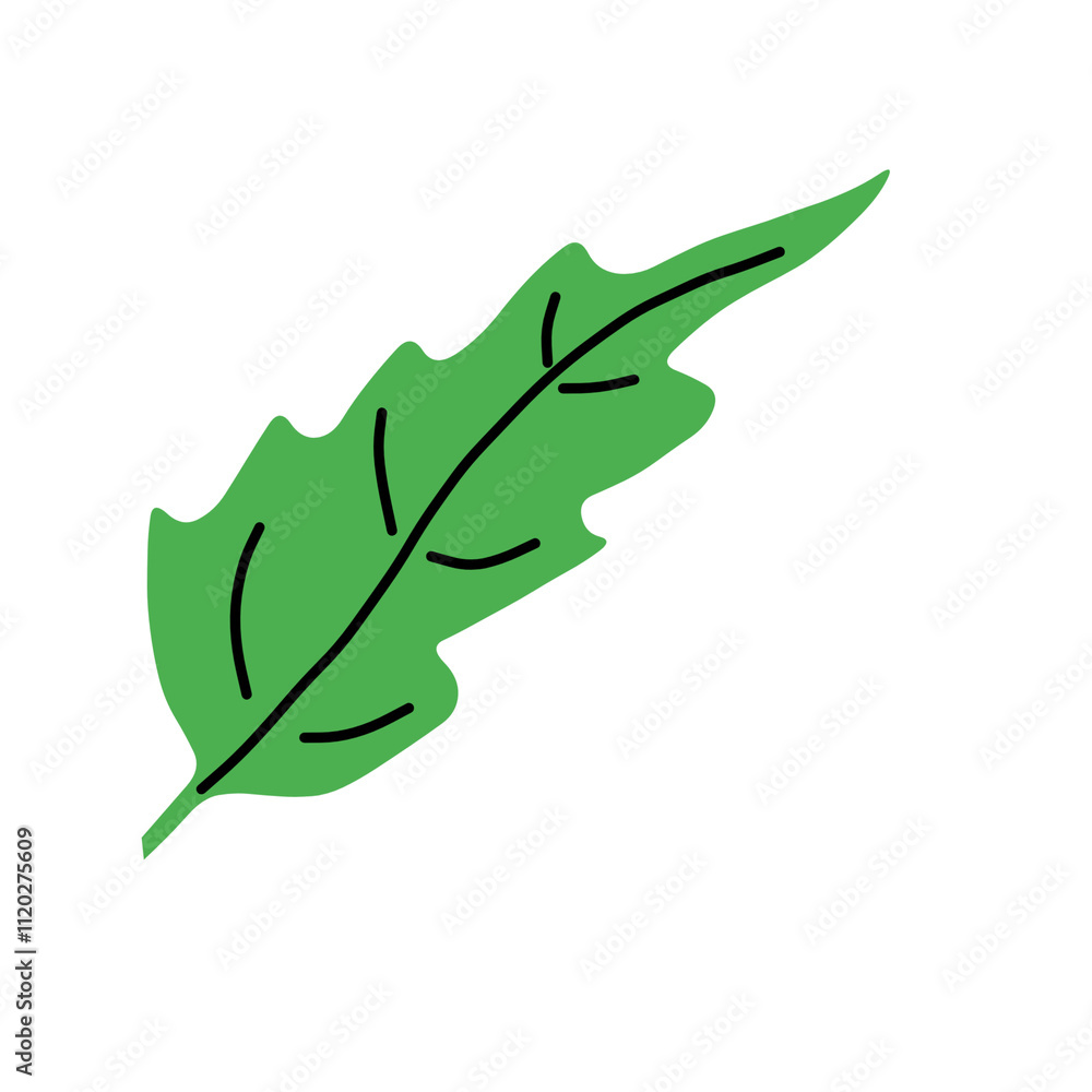 Green leaf sheet art illustration hand-drawn art Green leaf sheet art illustration hand-drawn art