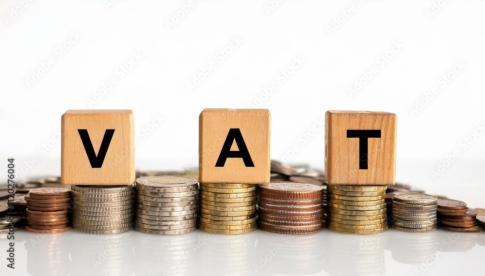 VAT Tax and Finance: Wooden blocks spelling VAT Tax and Finance: Wooden blocks spelling