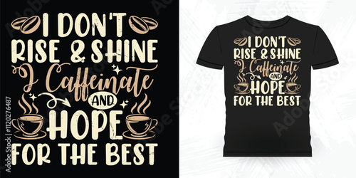 Funny Coffee Artists Retro Vintage Coffee Barista T-shirt Design