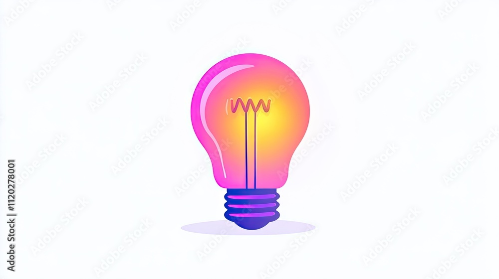 A modern light bulb icon with glowing filament, representing forward-thinking creativity for 2025, against a stark white backdrop. A modern light bulb icon with glowing filament, representing forward-thinking creativity for 2025, against a stark white backdrop.