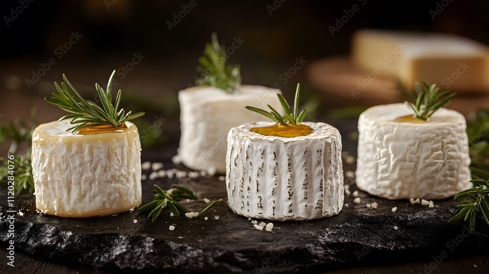 Gourmet Goat Cheese Rounds with Honey and Rosemary Gourmet Goat Cheese Rounds with Honey and Rosemary