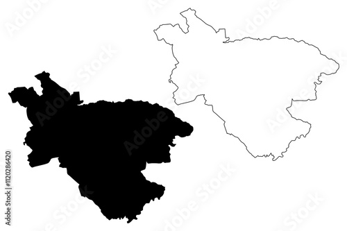 Burtnieki Municipality (Republic of Latvia, Administrative divisions of Latvia, Municipalities and their territorial units) map vector illustration, scribble sketch Burtnieki map