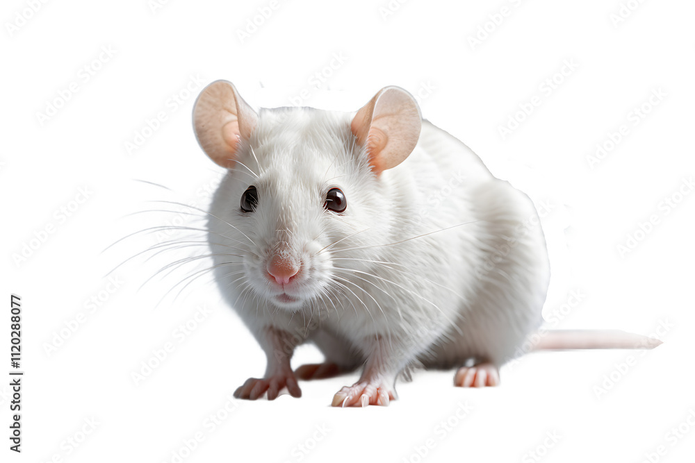 Adorable White Rat, Ready for Use in Diverse Projects Adorable White Rat, Ready for Use in Diverse Projects