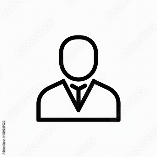 Businessman line icon. Man in tie. Occupation concept. Can be used for topics like top management, banking, finance, investment 