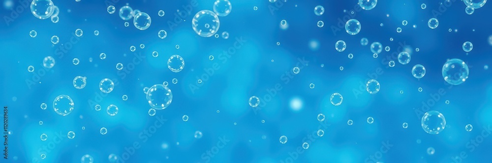 Bubbles rise gracefully in clear blue water, creating a serene underwater atmosphere during daylight hours Bubbles rise gracefully in clear blue water, creating a serene underwater atmosphere during daylight hours