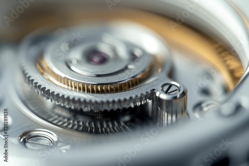 Wallpaper Mural Close-up metallic gears, intricate mechanism, precise engineering. Torontodigital.ca