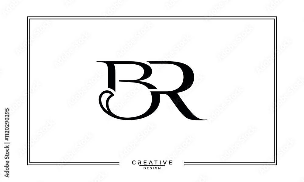 BR, RB, B, R, Abstract Letters Logo Monogram BR, RB, B, R, Abstract Letters Logo Monogram