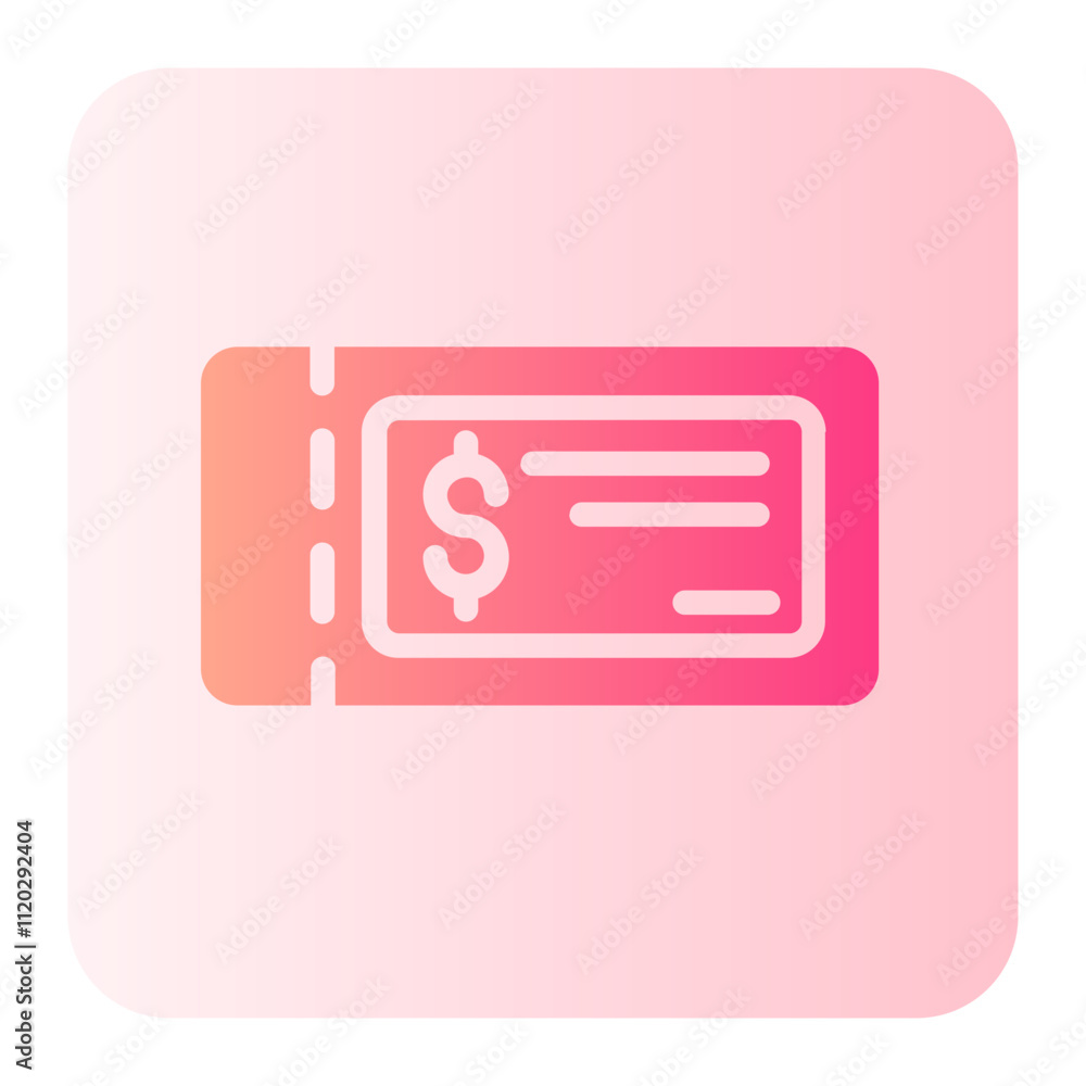 cheque gradient icon cheque gradient icon