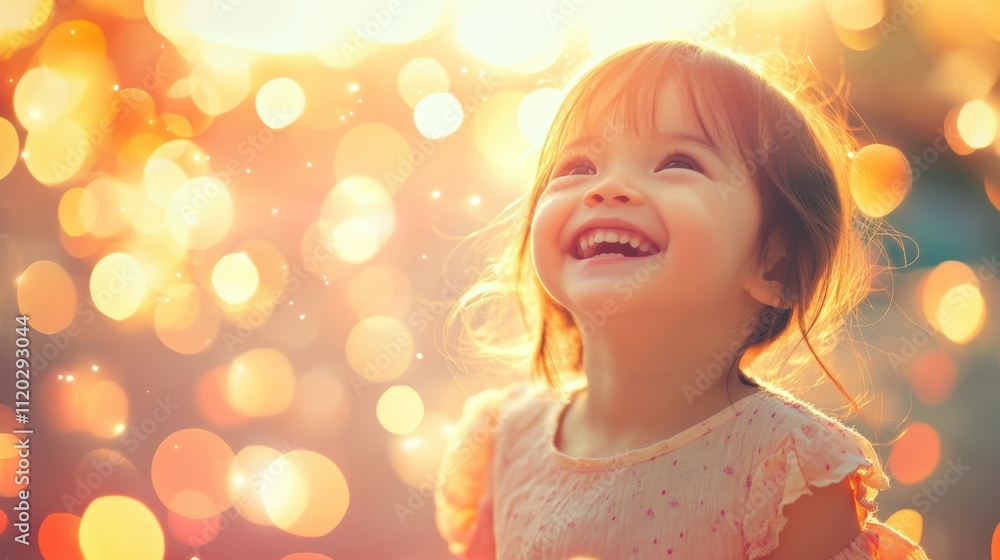 Fototapeta premium The Joyful Child in Bokeh