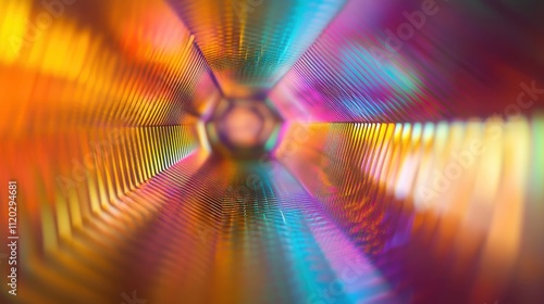 Vibrant Colors of Light in a Geometric Pattern