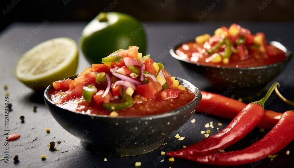 Sweet and Spicy Salsa Recipes Presented in Vibrant and Dynamic Food Photography Themes Sweet and Spicy Salsa Recipes Presented in Vibrant and Dynamic Food Photography Themes