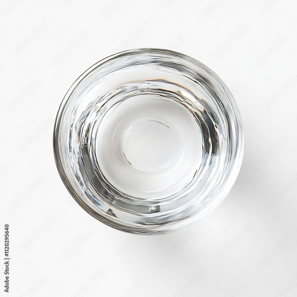 Transparent Glass of Fresh Water on Plain White Background Transparent Glass of Fresh Water on Plain White Background