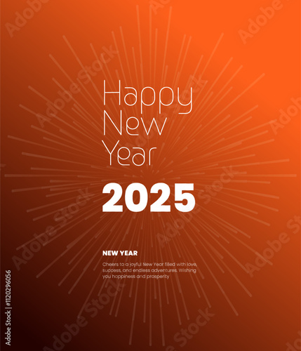 Happy New Year 2025 background banner. Premium vector design for Happy New Year 2025 greetings and celebrations.