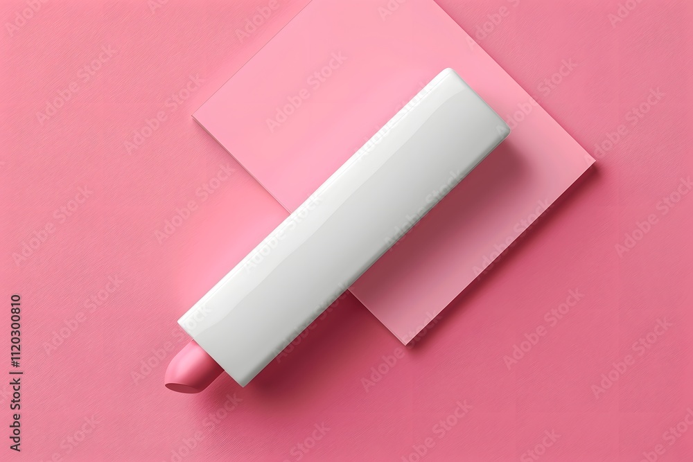 Stylish Pink Highlighter on a Soft Pink Background Stylish Pink Highlighter on a Soft Pink Background