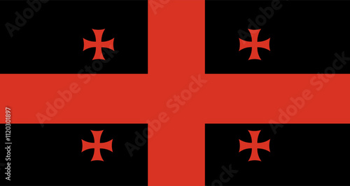 flag of integration of Georgia and the European Union