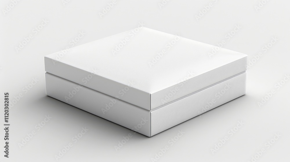 Blank White Square Cardboard Packaging Gift Box Mockup Blank White Square Cardboard Packaging Gift Box Mockup